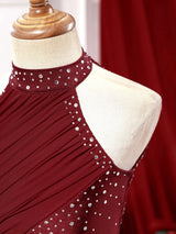 Girls Dance Performance Rhinestone Fringed Dress Figure Ice Skating Dancewear