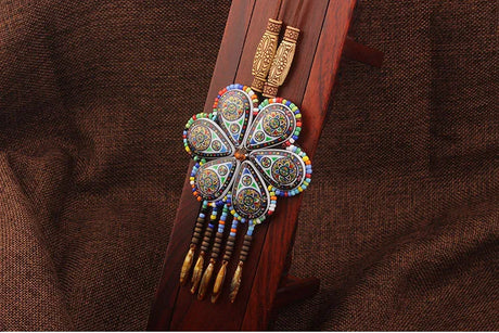 Handmade Beaded Leather Boho Necklaces