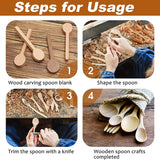 Wood Carving Spoon Blanks Carve Your Own Spoon Beech and Walnut DIY Wood Crafts Wood 5/10 PCS