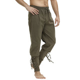 Medieval Pants Viking Costume Pirate Trousers Lace Up Renaissance LARP Cosplay
