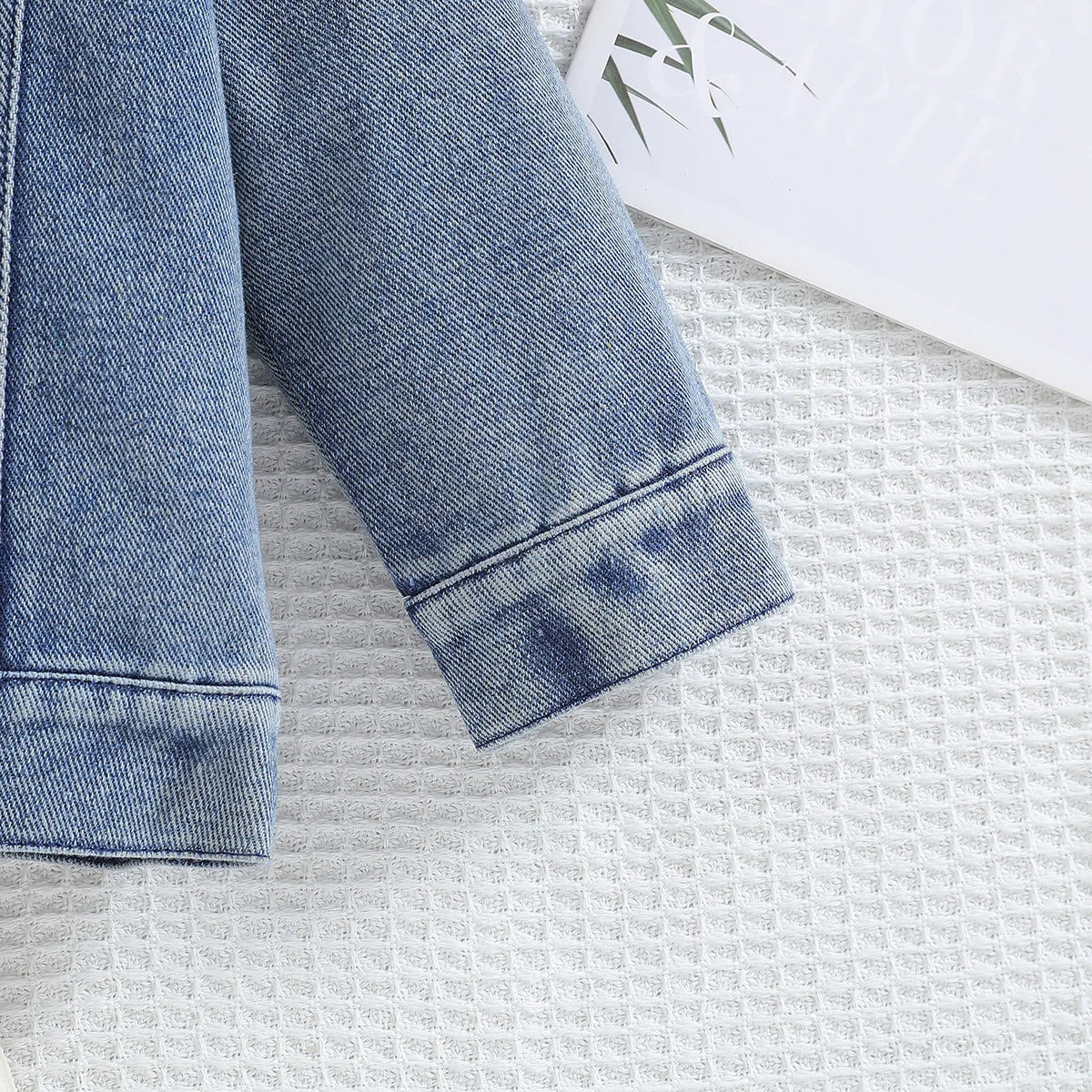 Cousin Crew and Sisters Letter Printed Denim Jackets for Girls