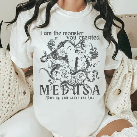 Medusa T-shirt Dark Academia Snake Literary Tee Book Lovers Gift