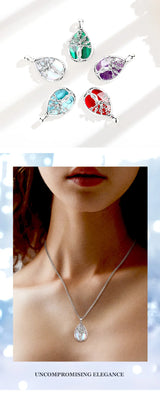 Tree of Life Goddess Moonstone Crystal Stone Pendant Necklace