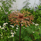 Rustic Metal Bluebonnet Stake Decorative Garden Art Rust Finish Iron Lawn Ornament