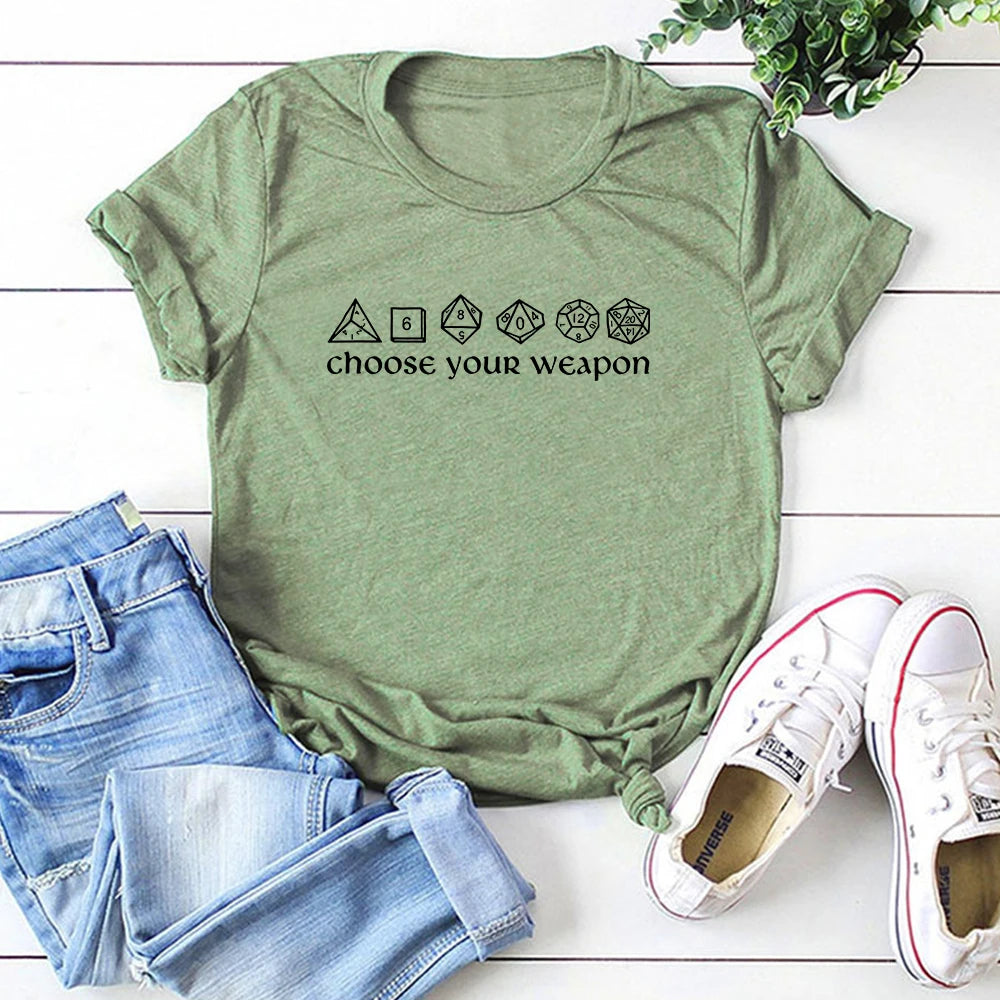 Choose Your Weapon DnD Gamer T-shirt