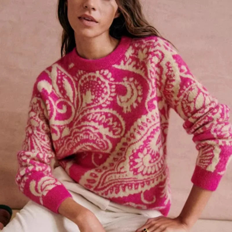 Tropical Winter Sweater Wool Mohair Blend