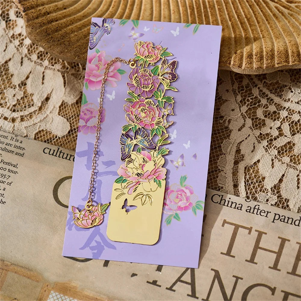 Metal Flower Bookmarks