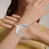 Golden Moon Star Arm Cuff Bracelet Bangle