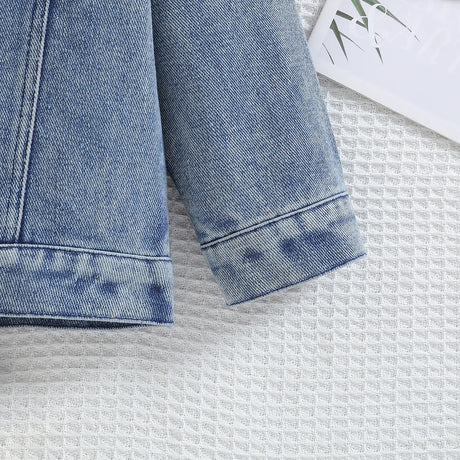 Cousin Crew and Sisters Letter Printed Denim Jackets for Girls