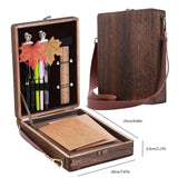 Wandering Writers Artists Wooden Messenger Box Bag Organiser