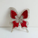Sparkling Christmas Butterfly Pendant Glitter with Clip Xmas Tree Decoration