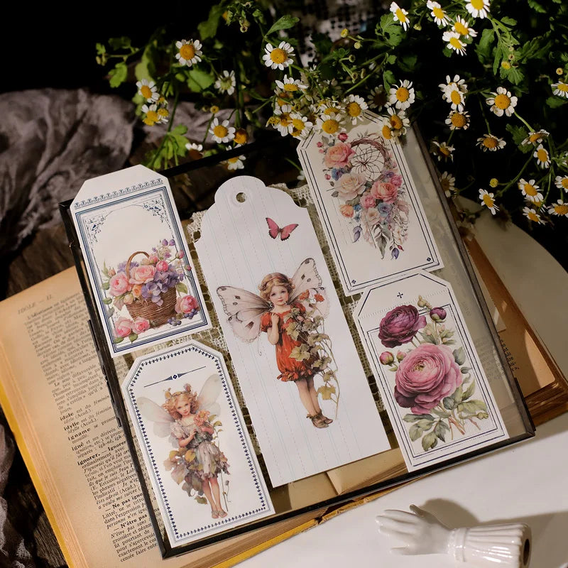 2 Sheet RUB ON Fairy Stickers Junk Journal Craft Transfer Rose Butterfly Stickers DIY Scrapbooking Craft Stickers
