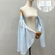 Long Tulle Detachable Sleeves