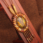 Handmade Beaded Leather Boho Necklaces