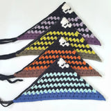 Skulls Bats Spiderwebs Halloween Crochet Headscarves Knitted Cotton Triangle Scarf