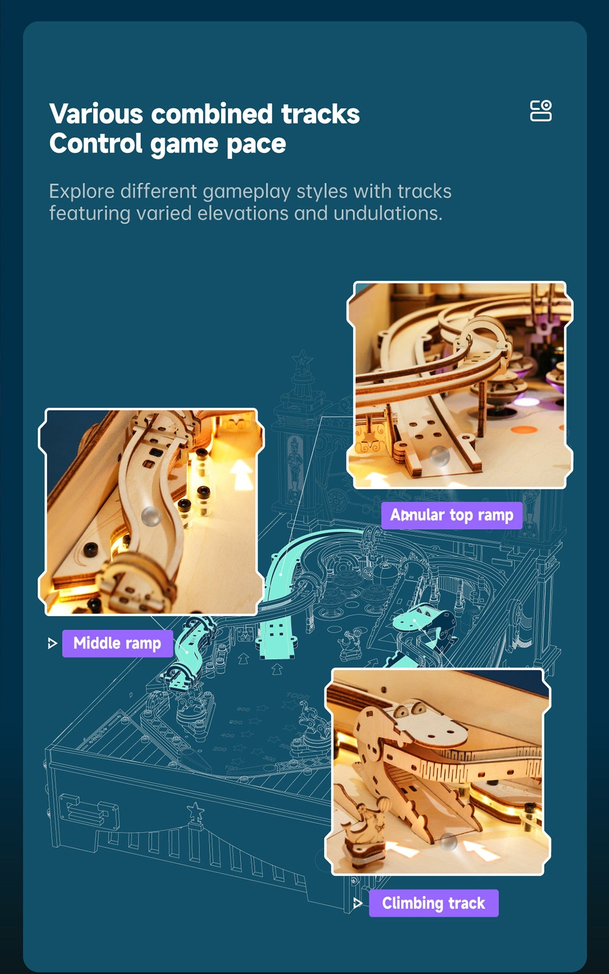 Pinball Machine DIY Wooden Model Kit