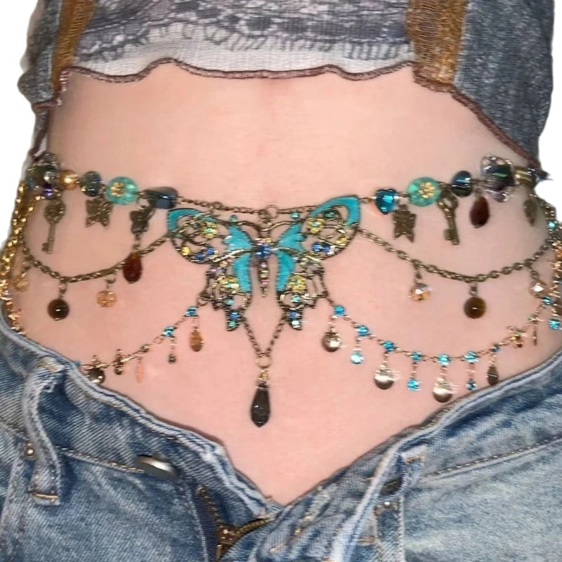 Butterfly Waist Chain Belly Dancing Jewellery Necklace