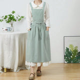 Maker's Apron Cotton Linen Gardening Kitchen Pinafore Aprons