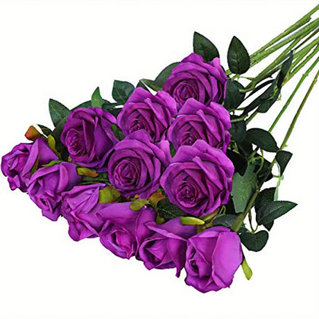 A Dozen Realistic Artificial Roses Bouquet