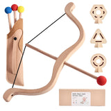 Bow and Arrow Toy Archery Set for Children Montessori Wooden Outdoor Toys Fine Motor Skills