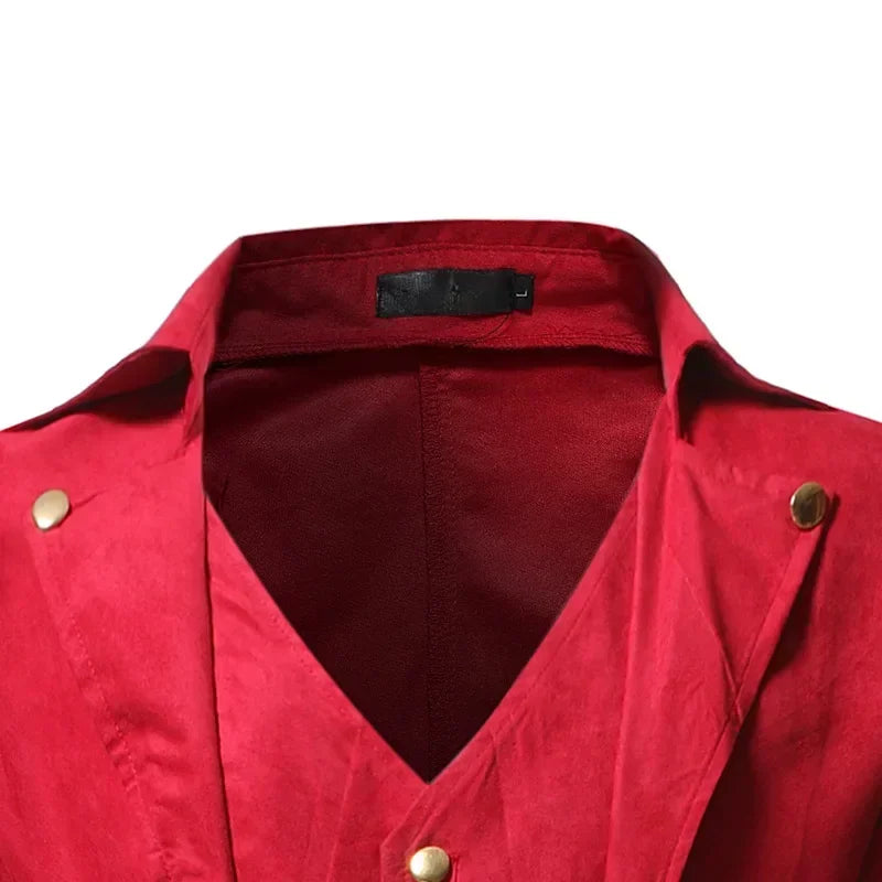 Purple Red Green Black Gothic Tailcoat Jacket Victorian Cosplay Costume Coat