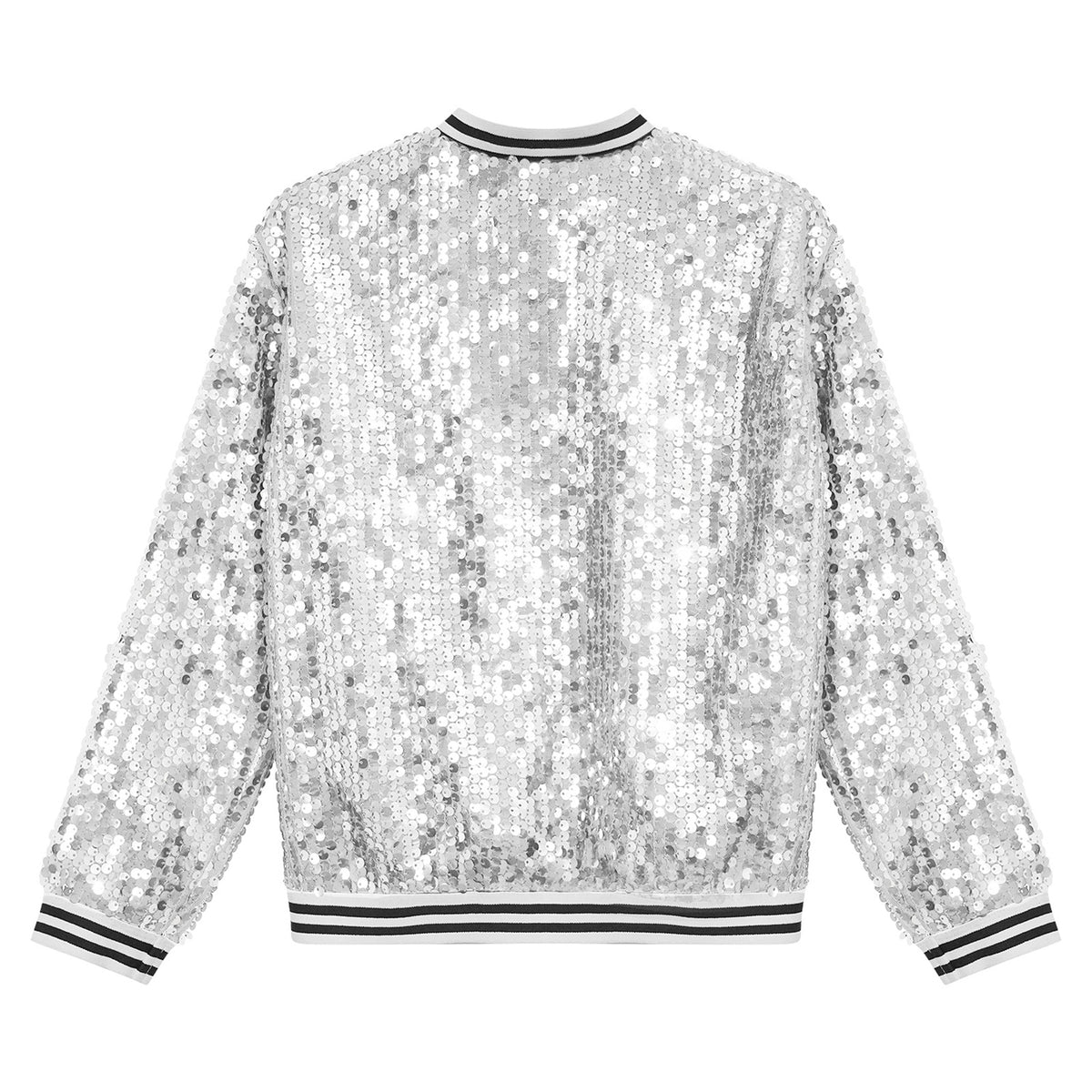 Kids Girls Sequinned Dance Bomber Jackets