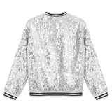 Kids Girls Sequinned Dance Bomber Jackets