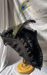 Pirate Hats Vintage Skull Feather Triangle Hats Halloween CosPlay Pirate Top Hat