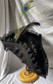 Pirate Hats Vintage Skull Feather Triangle Hats Halloween CosPlay Pirate Top Hat