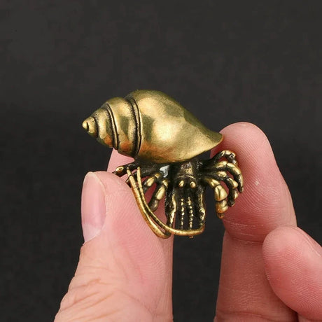 Copper Hermit Crab Tea Pet Metal Figurines
