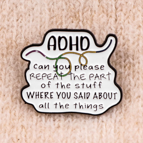 "On/Off Switch" Enamel Pin ADHD Awareness Lapel Pins Badge