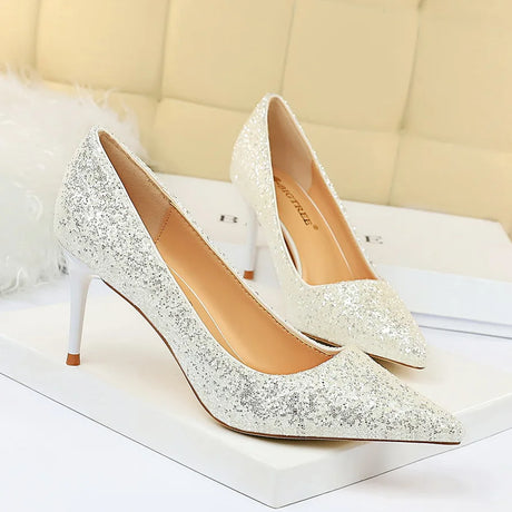Magical Glittery High Heels in EIGHT Colours