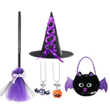 Halloween Bat Cosplay Purple Orange Witch Dress for Girls Children's Costumes