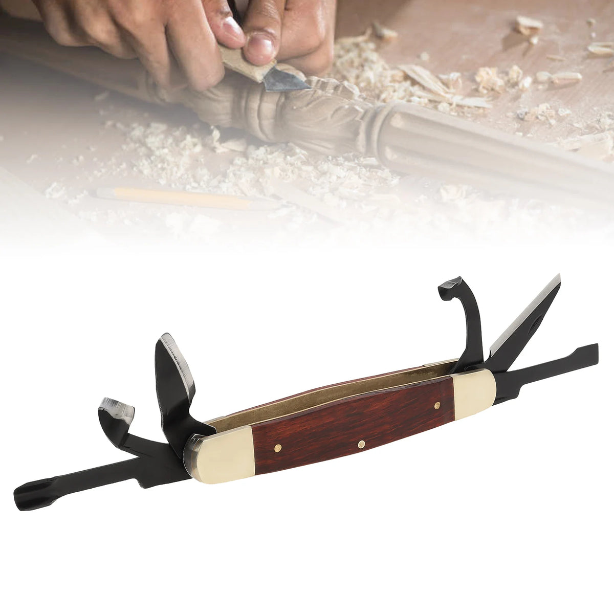 Folding Pocket Wood Carving Multi-Tool SK5 Steel