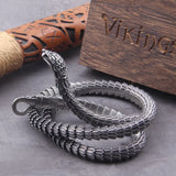 Viking Ouroboros Snake Stainless Steel Necklace Bracelet for Men