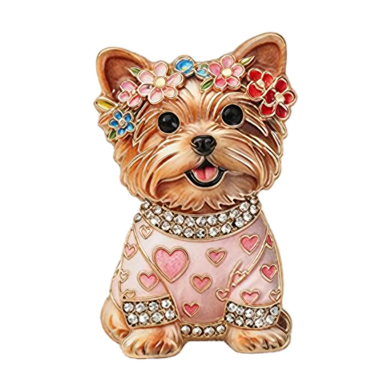 Scotty Dog Brooches 4 Colours