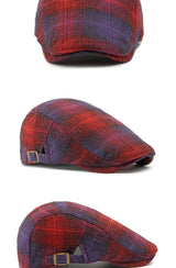 Bright Plaid Ivy Beret Caps