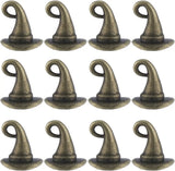 1 Box 60Pcs Witch Hat Charms Metal Antique Bronze Wizard DIY Decor Jewellery Making