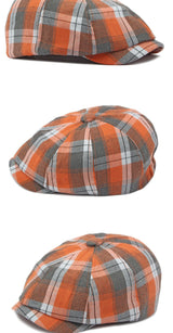 Plaid Newspaper Boy Beret Caps