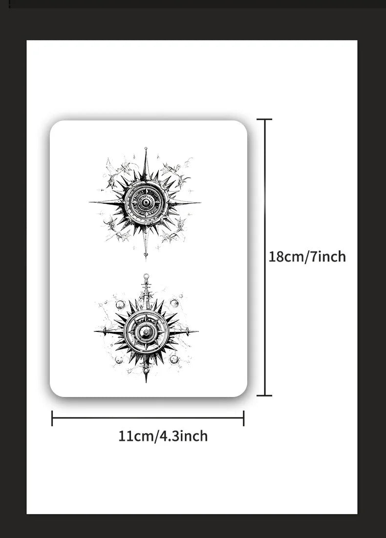 Compass Temporary Tattoos