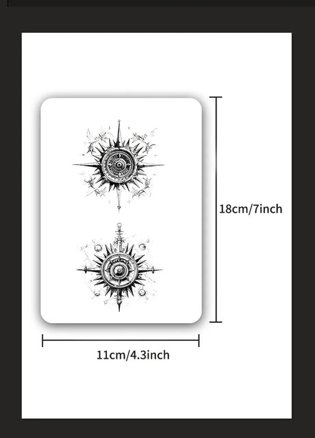 Compass Temporary Tattoos