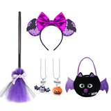 Halloween Bat Cosplay Purple Orange Witch Dress for Girls Children's Costumes