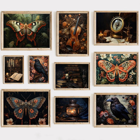 Gothic Vintage Antique Aesthetic Posters Dark Academy Canvas Painting Gallery Wall Art