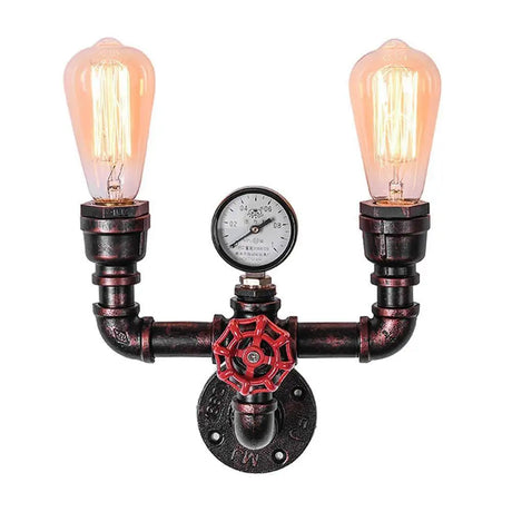 Industrial Water Pipe Wall Lights Lamp Sconce Lighting