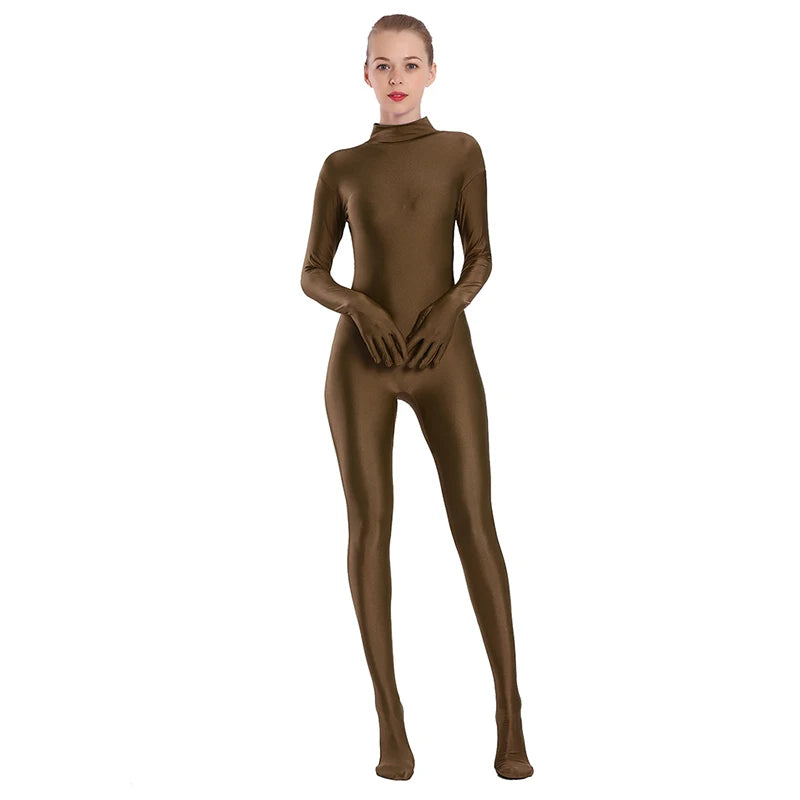Cat Burglar Adult Spandex Full Body Zentai Footed Jumpsuit Unisex Bodysuit Unitard Halloween Costume