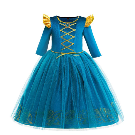 Halloween Cosplay Brave Princess Merida Dress Girls Costumes