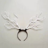 Forest Goddess Headwear Antler Deer Flower Crown Headbands Long Branches Photo Shoot Props