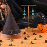 1 Box 60Pcs Witch Hat Charms Metal Antique Bronze Wizard DIY Decor Jewellery Making
