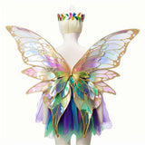 Fairy Elf Costume Wings, Ears, Wand and Hair Wreath Sets