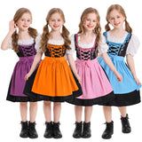 Girls German Dirndl Dress Oktoberfest Costume Witch Cosplay Costume